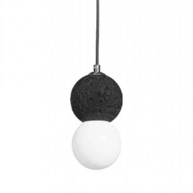 Светильник подвесной Sea foam Black диаметр 10 Белый Черный Светильник подвесной Sea foam Black диаметр 10 Белый Черный в Костроме | Loft Concept