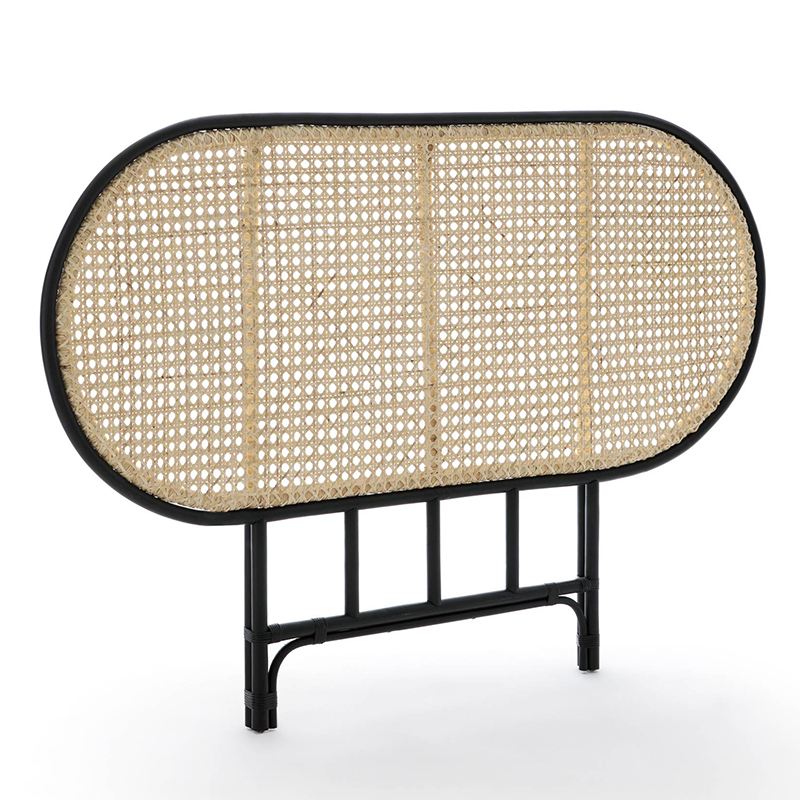 Изголовье для кровати Wicker Rattan Бежевый Черный Изголовье для кровати Wicker Rattan Бежевый Черный в Костроме | Loft Concept