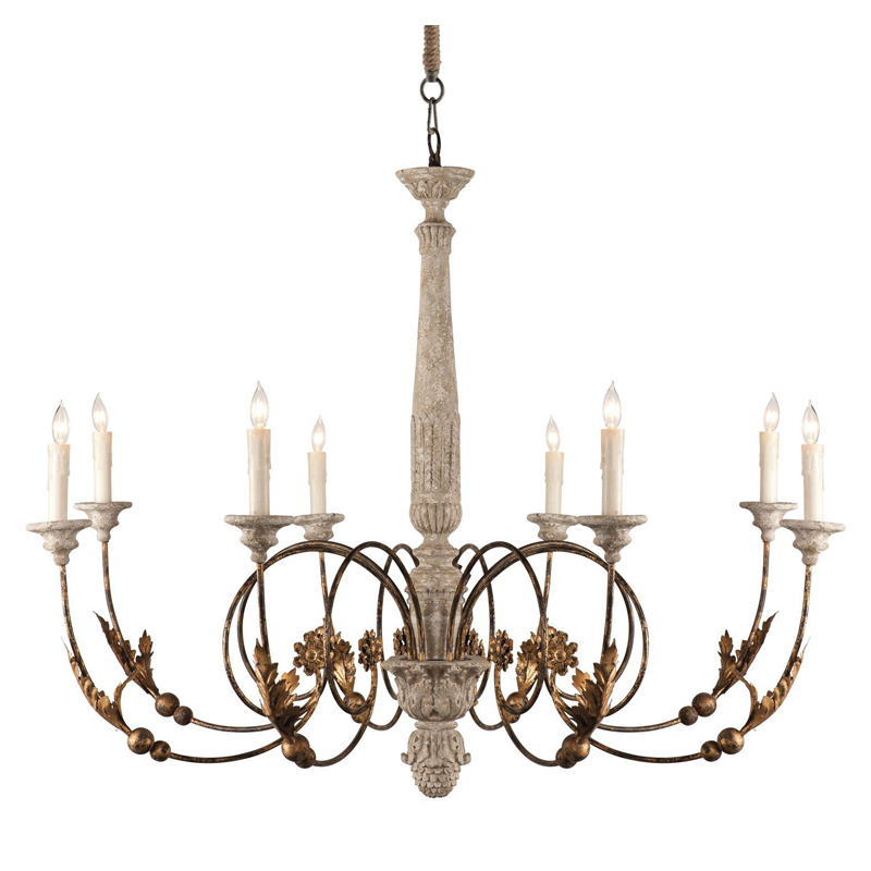 Люстра Mauricette Provence Chandelier Бронза Светло-серый Люстра Mauricette Provence Chandelier Бронза Светло-серый в Костроме | Loft Concept