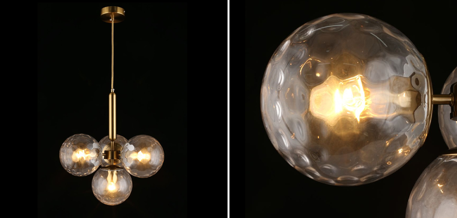 Люстра Bubble Glass с рельефным стеклом Люстра Bubble Glass с рельефным стеклом - Loft-Concept в Костроме