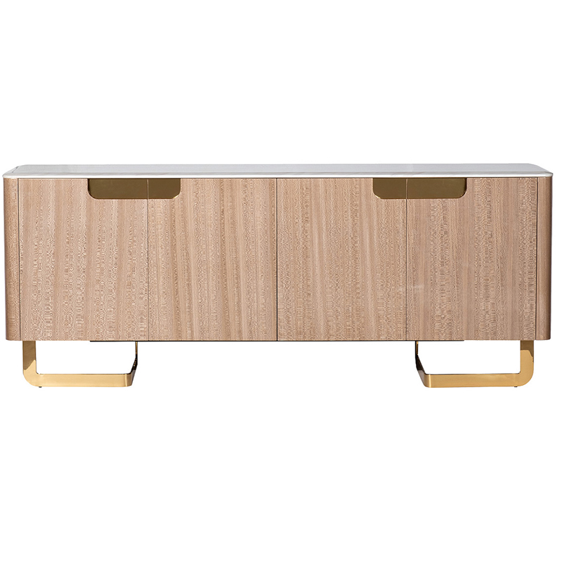 Комод длинный на металлических ножках Bertran Chest of Drawers Латунь Бежевый Белый Комод длинный на металлических ножках Bertran Chest of Drawers Латунь Бежевый Белый в Костроме | Loft Concept