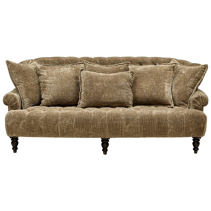 Диван с подушками Gould Sofa Коричневый Коричневый Диван с подушками Gould Sofa Коричневый Коричневый в Костроме | Loft Concept