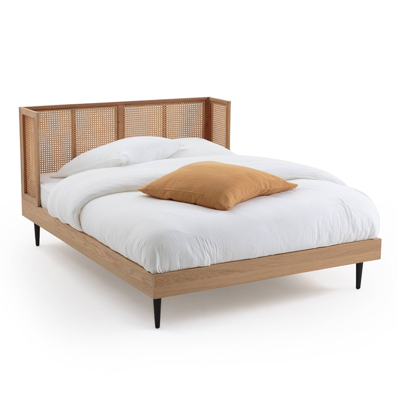 Кровать Nora Wicker Bed Светлый дуб Кровать Nora Wicker Bed Светлый дуб в Костроме | Loft Concept