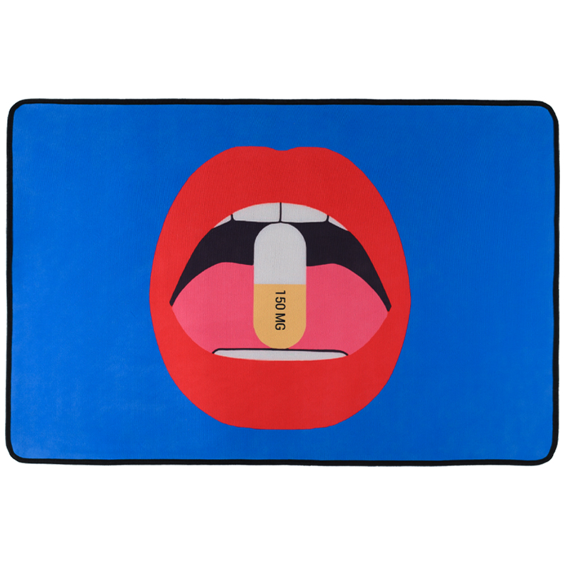 Ковер Red Lips Jonathan Adler Rug Синий Красный Розовый Желтый Ковер Red Lips Jonathan Adler Rug Синий Красный Розовый Желтый в Костроме | Loft Concept