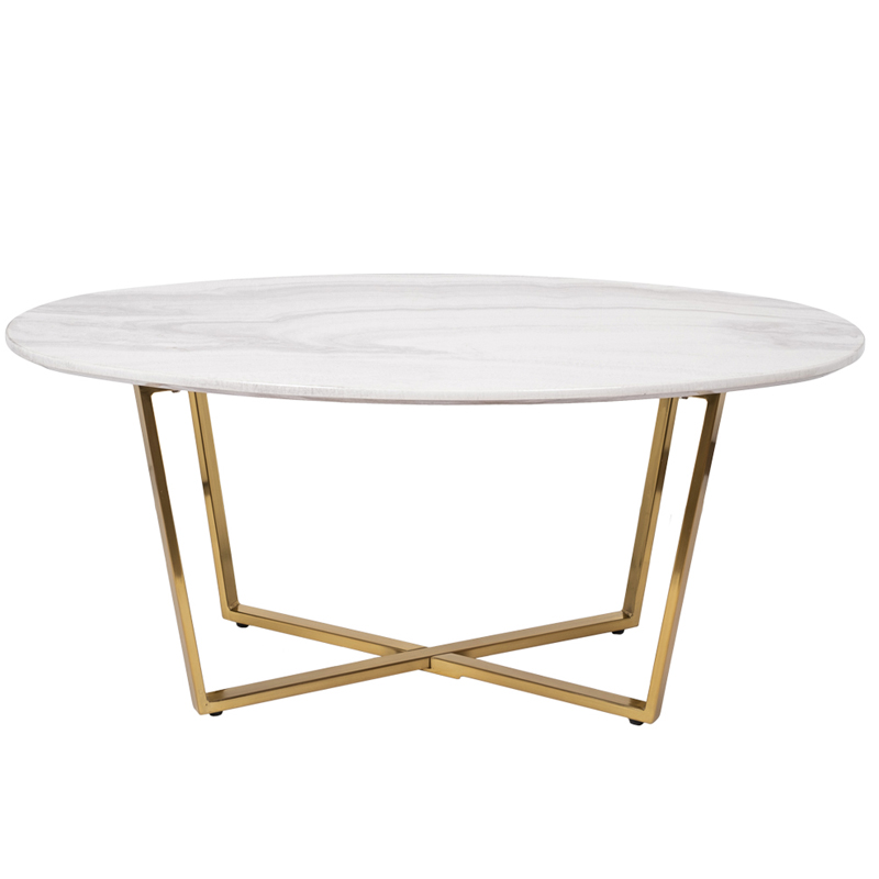 Кофейный стол Marsali Coffee Table Золотой Белый Кофейный стол Marsali Coffee Table Золотой Белый в Костроме | Loft Concept