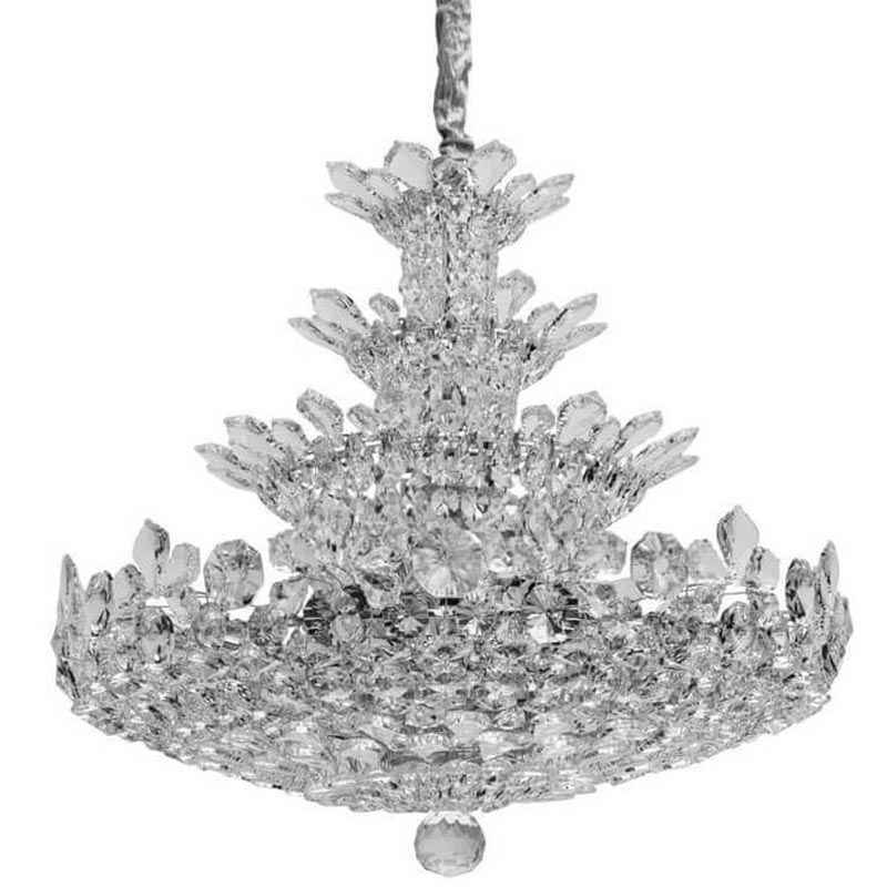 Люстра Griselda Crystal Chandelier 80 Хром Прозрачный Люстра Griselda Crystal Chandelier 80 Хром Прозрачный в Костроме | Loft Concept