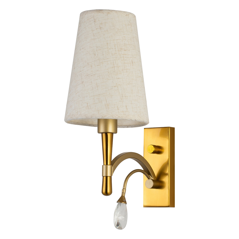 Бра Desiree Sconce Латунь матовое золото Белый Прозрачный Бра Desiree Sconce Латунь матовое золото Белый Прозрачный в Костроме | Loft Concept