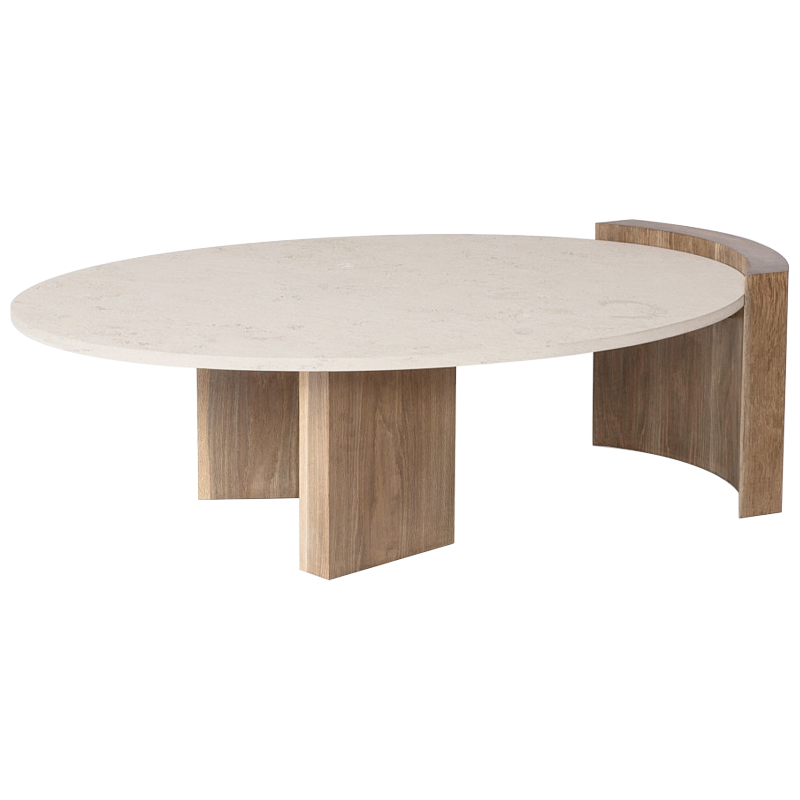 Кофейный стол Jia Coffee Table Бежевый Коричневый Кофейный стол Jia Coffee Table Бежевый Коричневый в Костроме | Loft Concept
