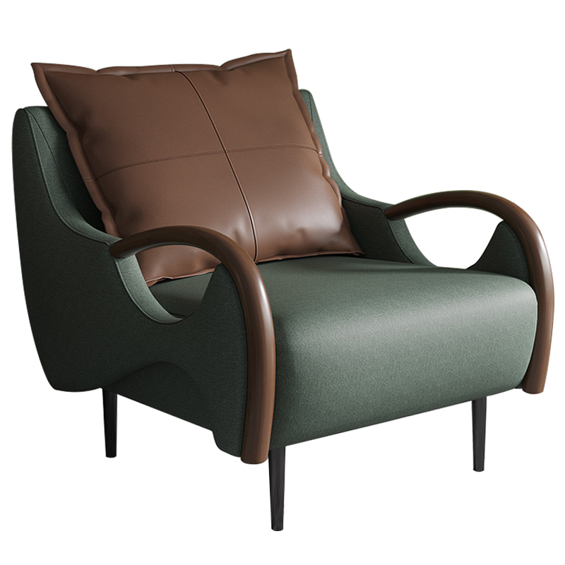 Кресло Oliwier Green Armchair Зеленый Коричневый Кресло Oliwier Green Armchair Зеленый Коричневый в Костроме | Loft Concept