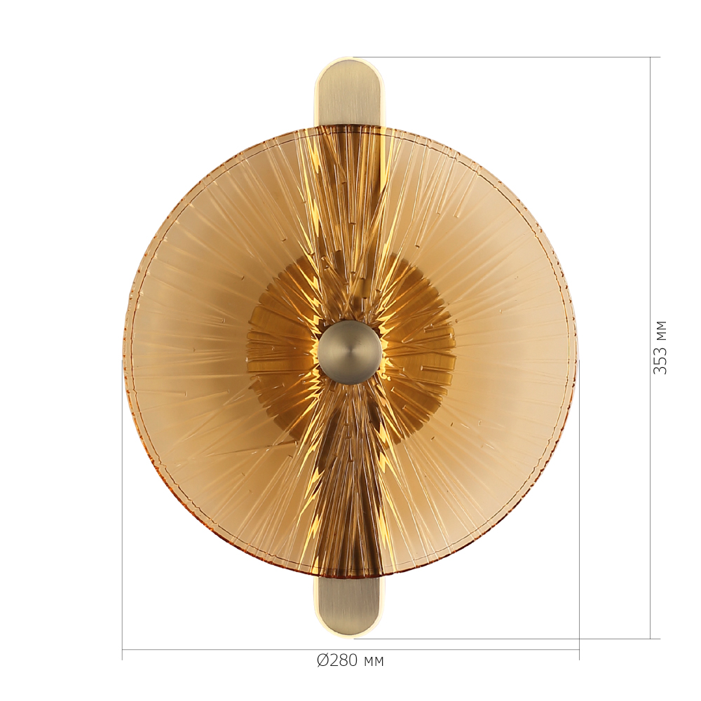 Бра с круглым стеклянным плафоном Gingham в Костроме