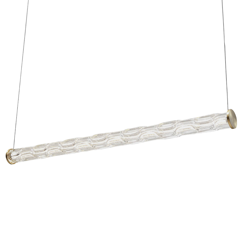 Линейный подвесной светильник Storey Glass Hanging Lamp Золотой Прозрачное Стекло Линейный подвесной светильник Storey Glass Hanging Lamp Золотой Прозрачное Стекло в Костроме | Loft Concept