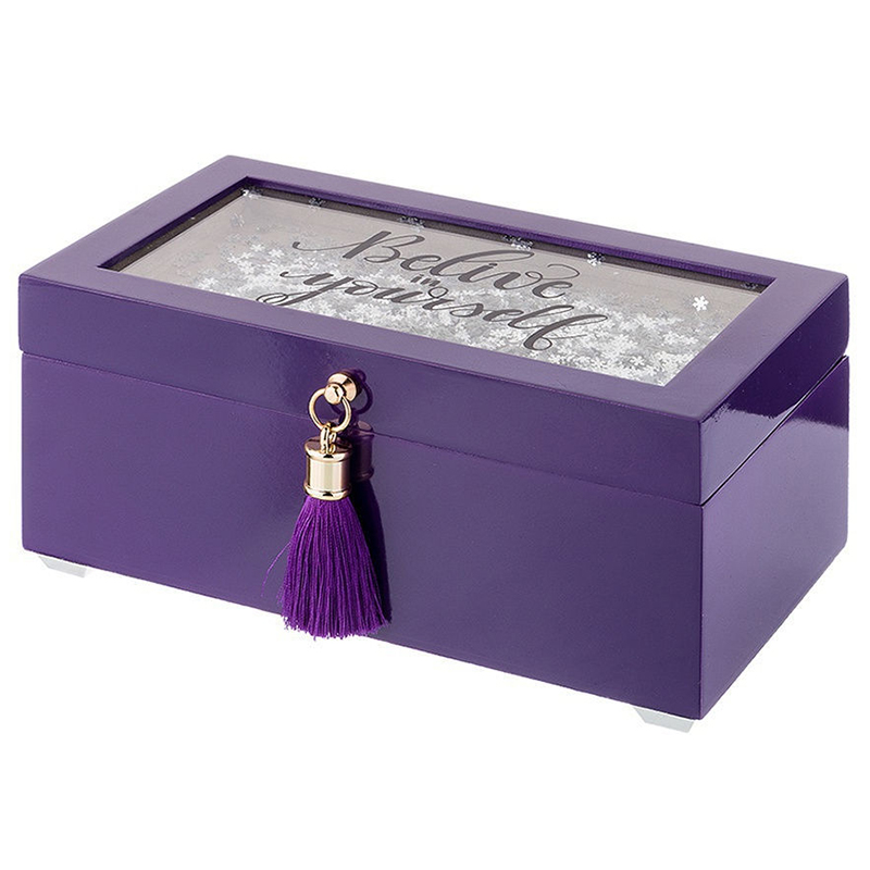 Шкатулка Snowflakes Lilac Box Фиолетовый Шкатулка Snowflakes Lilac Box Фиолетовый в Костроме | Loft Concept