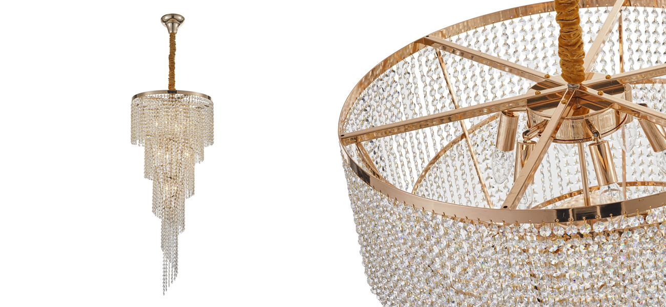 Хрустальная люстра Crystal Art Bronze D45 см - фото №1