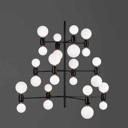 Люстра PARACHILNA Aballs Chandelier Черный Люстра PARACHILNA Aballs Chandelier Черный в Костроме | Loft Concept