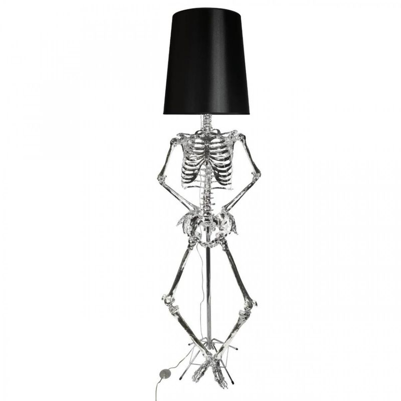 Торшер Skeleton 190 см Серебряный Черный Торшер Skeleton 190 см Серебряный Черный в Костроме | Loft Concept