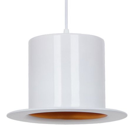 Подвесной светильник Pendant Lamp Banker Bowler Hat White I Белый Подвесной светильник Pendant Lamp Banker Bowler Hat White I Белый в Костроме | Loft Concept