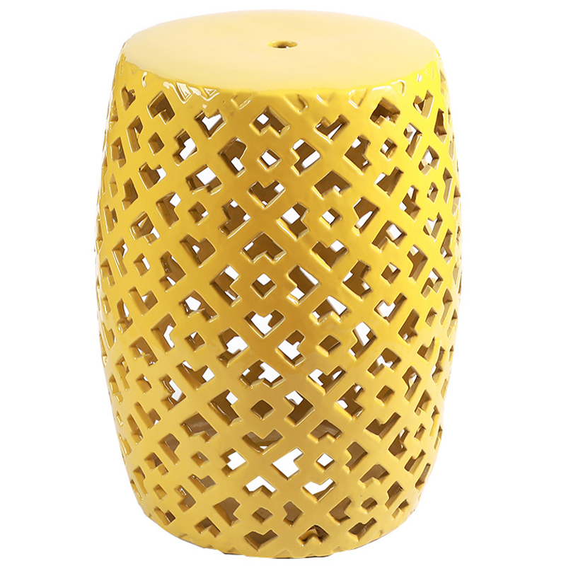 Керамический табурет Yellow Ornament Ceramic Stool Желтый Керамический табурет Yellow Ornament Ceramic Stool Желтый в Костроме | Loft Concept