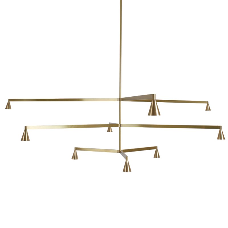 Подвесной светильник Austere Chandelier Y 9 Латунь Подвесной светильник Austere Chandelier Y 9 Латунь в Костроме | Loft Concept
