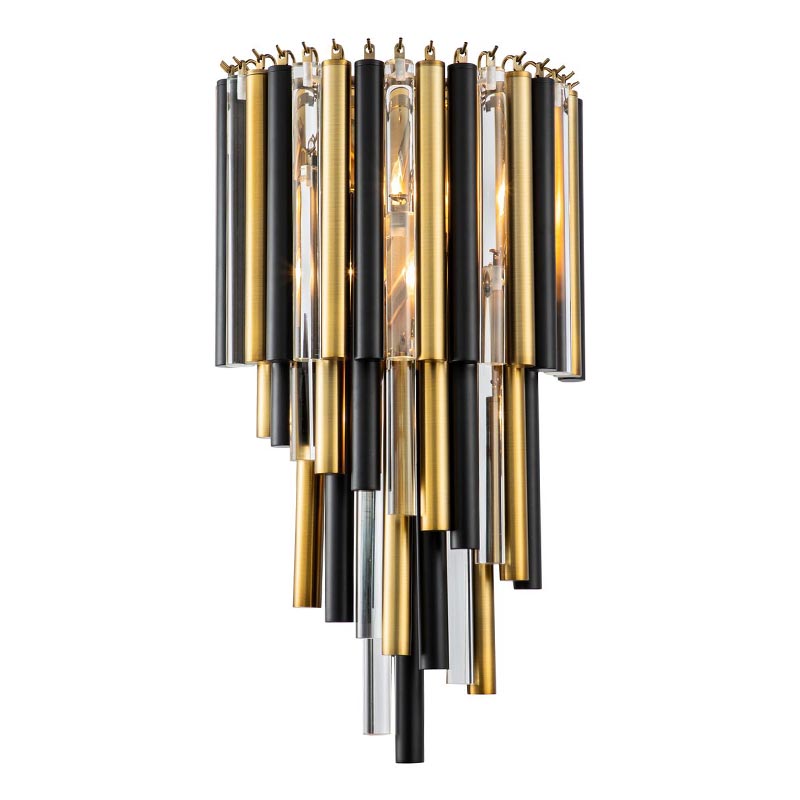 Бра Black Brass Symphony Wall Lamp Черный Латунь Прозрачный (Transparent) Бра Black Brass Symphony Wall Lamp Черный Латунь Прозрачный (Transparent) в Костроме | Loft Concept
