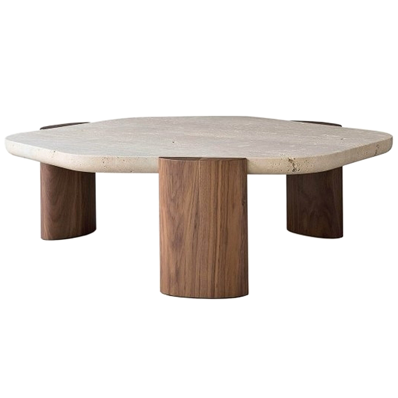 Дизайнерский журнальный стол Beverage Table Коричневый Бежевый Дизайнерский журнальный стол Beverage Table Коричневый Бежевый в Костроме | Loft Concept