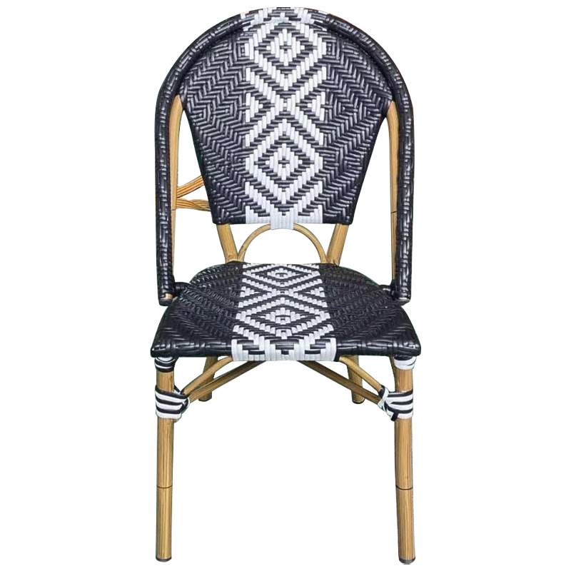 Стул ротанг Wicker Aloys Rattan Chair Древесина Черный Белый Стул ротанг Wicker Aloys Rattan Chair Древесина Черный Белый в Костроме | Loft Concept