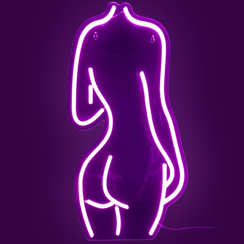 Неоновая настенная лампа Silhouette Neon Wall Lamp Сиреневый Неоновая настенная лампа Silhouette Neon Wall Lamp Сиреневый в Костроме | Loft Concept
