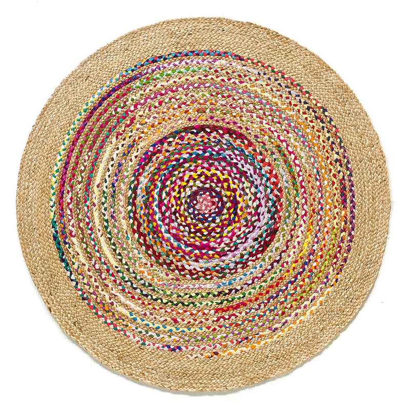 Ковер Round Multicolored Carpet джут и хлопок Мульти Ковер Round Multicolored Carpet джут и хлопок Мульти в Костроме | Loft Concept