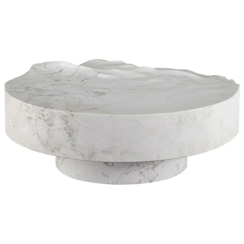 Дизайнерский журнальный стол Mathieu Lehanneur Sculpts Ocean Memories Round White Белый Мрамор Bianco Дизайнерский журнальный стол Mathieu Lehanneur Sculpts Ocean Memories Round White Белый Мрамор Bianco в Костроме | Loft Concept