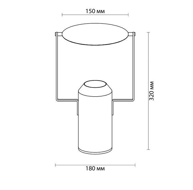 Настольная лампа Black Cylinder Table Lamp Настольная лампа Black Cylinder Table Lamp в Костроме