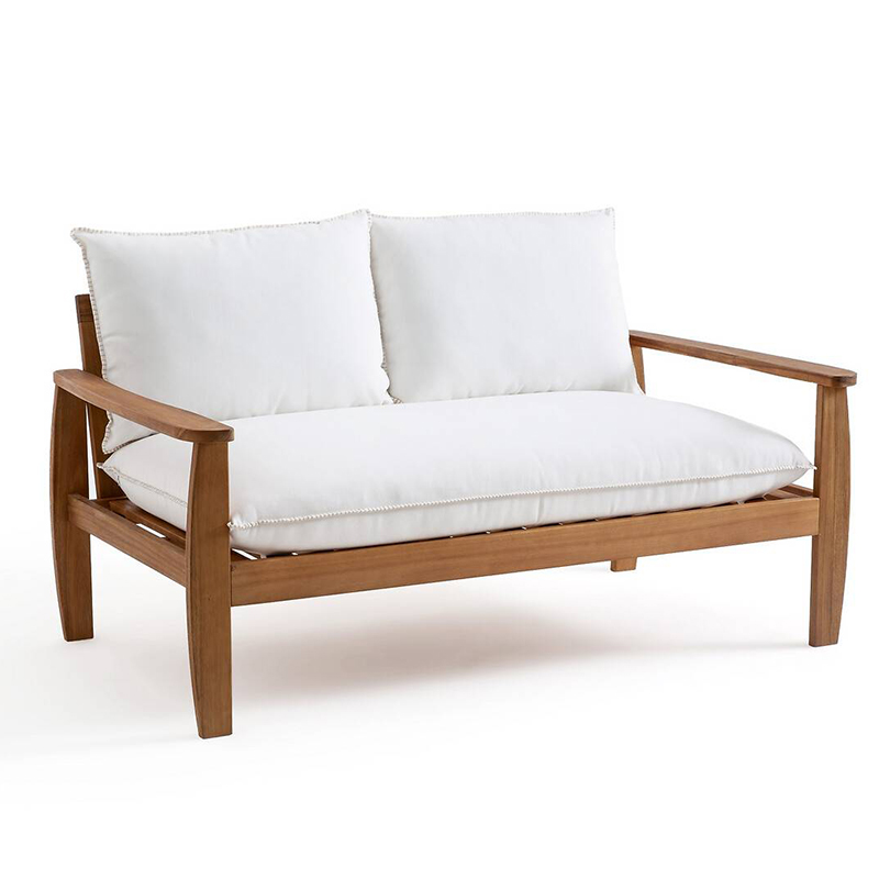 Уличный диван с деревянным каркасом Jensen Sofa Древесина Уличный диван с деревянным каркасом Jensen Sofa Древесина в Костроме | Loft Concept
