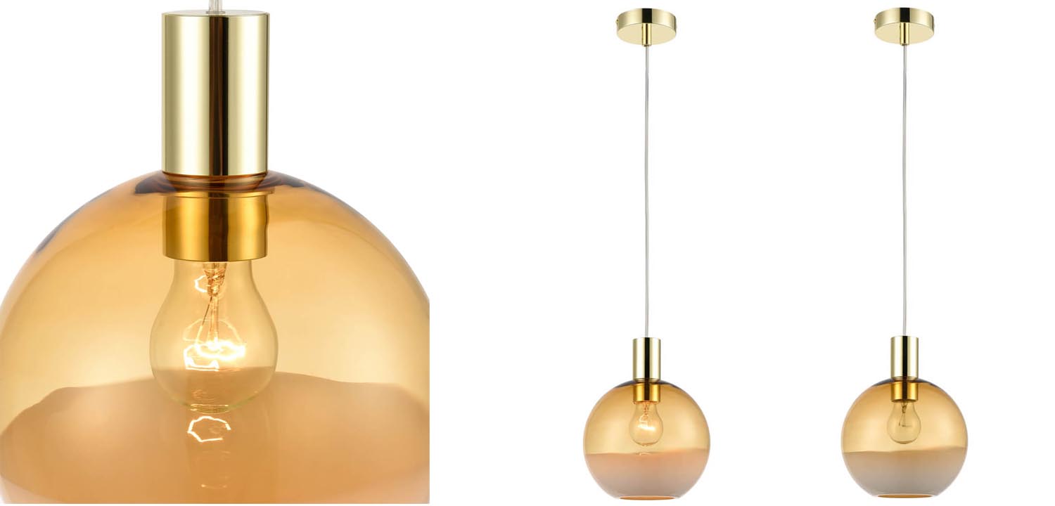 Подвесной светильник Rachel amber - фото