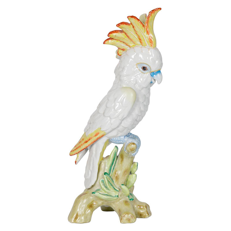 Статуэтка фарфоровая Попугай Parrot Белый Статуэтка фарфоровая Попугай Parrot Белый в Костроме | Loft Concept