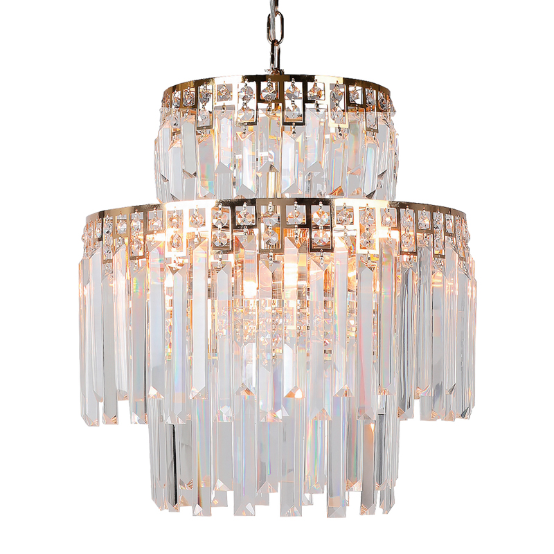 Люстра Mireil Chandelier 40 Глянцевое золото Прозрачный Люстра Mireil Chandelier 40 Глянцевое золото Прозрачный в Костроме | Loft Concept