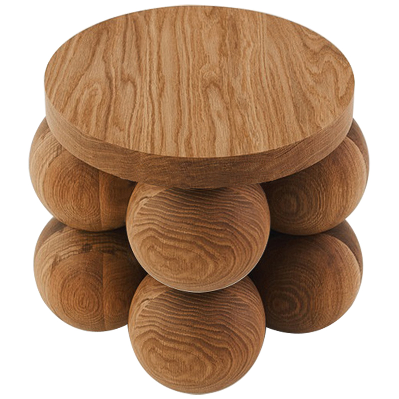 Приставной стол деревянный Wooden Spheres Unique Shaped Side Table Коричневый Приставной стол деревянный Wooden Spheres Unique Shaped Side Table Коричневый в Костроме | Loft Concept