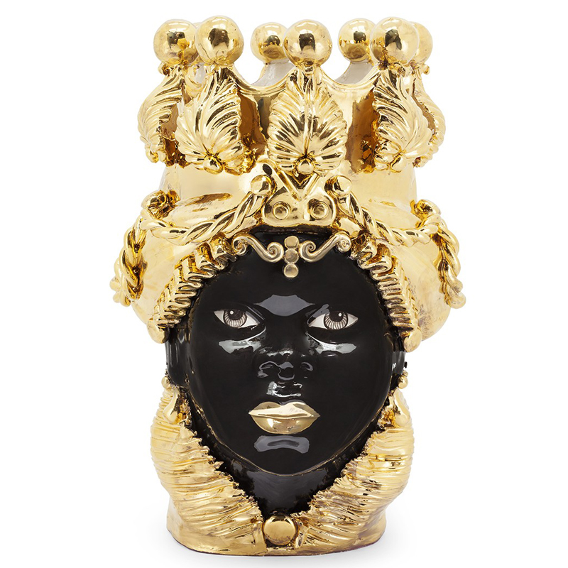 Ваза VASE MORO LADY BIG DREAMS gold Черный Глянцевое золото Ваза VASE MORO LADY BIG DREAMS gold Черный Глянцевое золото в Костроме | Loft Concept