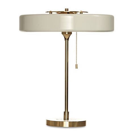 Настольная Bert Frank Revolve Table Lamp White Латунь Белый Настольная Bert Frank Revolve Table Lamp White Латунь Белый в Костроме | Loft Concept