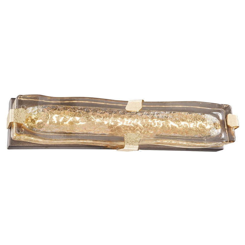 Бра с плафоном из выдувного муранского стекла Lumpio Gold Золотой Коричневый Бра с плафоном из выдувного муранского стекла Lumpio Gold Золотой Коричневый в Костроме | Loft Concept