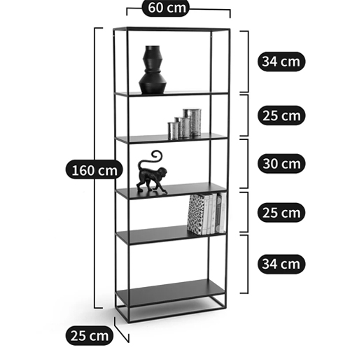 Металлический стеллаж Menzie Black Wide Metal Rack Металлический стеллаж Menzie Black Wide Metal Rack в Костроме