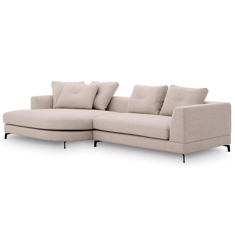 Диван Eichholtz Sofa Moderno S Left Бежевый Черный Диван Eichholtz Sofa Moderno S Left Бежевый Черный в Костроме | Loft Concept