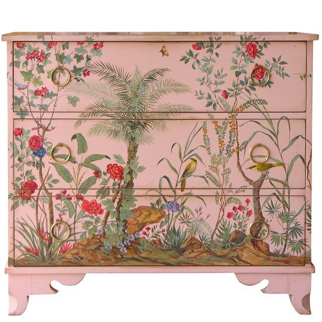 Комод 19TH CENTURY AMISH CHEST OF DRAWERS spring Бронза Розовый пастельный Комод 19TH CENTURY AMISH CHEST OF DRAWERS spring Бронза Розовый пастельный в Костроме | Loft Concept