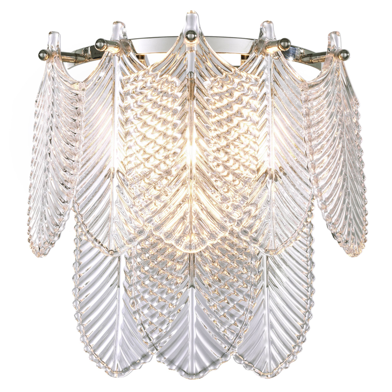 Бра Eichholtz Wall Lamp Verbier clear Прозрачное Стекло Никель Бра Eichholtz Wall Lamp Verbier clear Прозрачное Стекло Никель в Костроме | Loft Concept