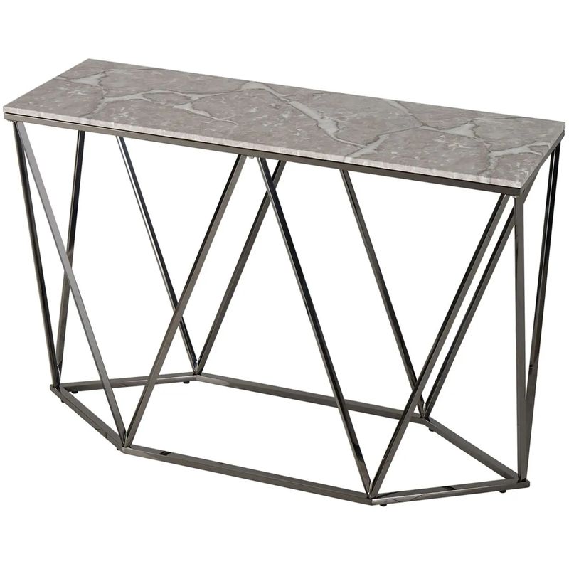 Консоль Kovaldzhi Collection Frame Geometry Dark Chrome Бежево-серый Белый Мрамор Bianco Темный хром Консоль Kovaldzhi Collection Frame Geometry Dark Chrome Бежево-серый Белый Мрамор Bianco Темный хром в Костроме | Loft Concept