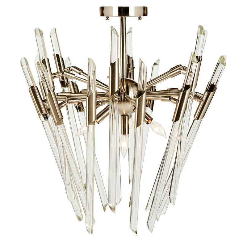 Потолочный светильник Ice Rods Chandelier nickel Никель в Костроме | Loft Concept 