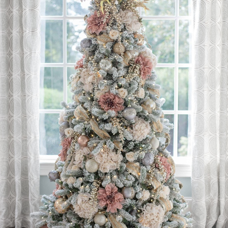 Дизайнерская Елка Премиум с Жемчужным Декором Christmas Tree Pearl Кремовый Белый Розовый Дизайнерская Елка Премиум с Жемчужным Декором Christmas Tree Pearl Кремовый Белый Розовый в Костроме | Loft Concept