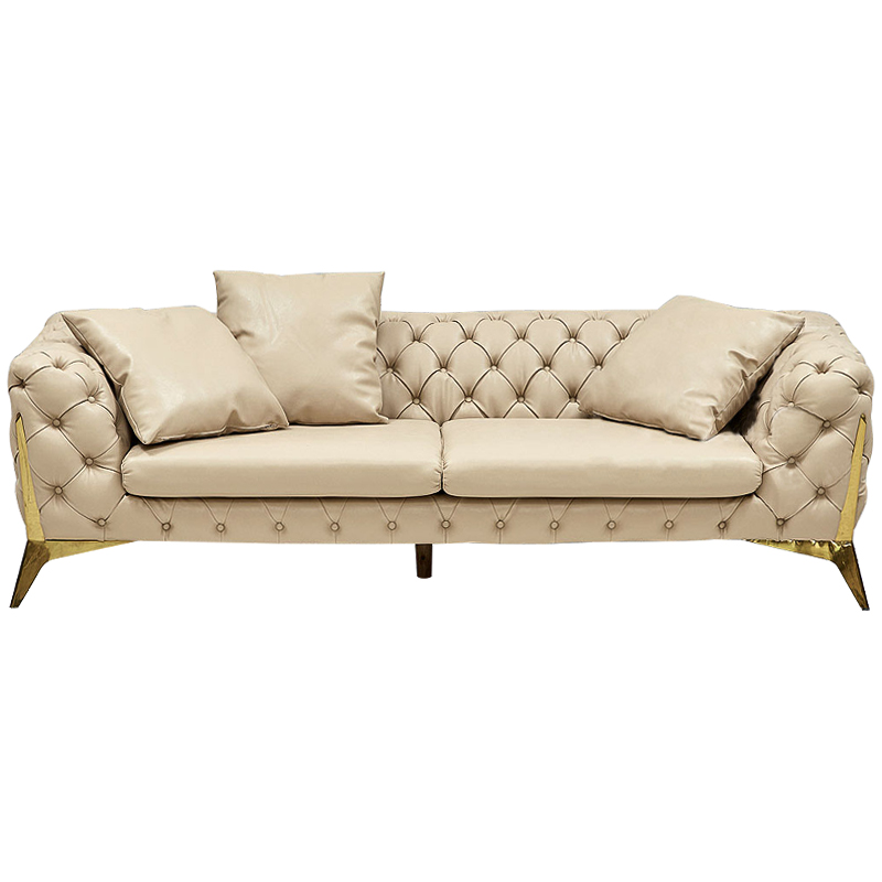 Диван Bramwell Sofa Кремовый Золотой в Костроме | Loft Concept 