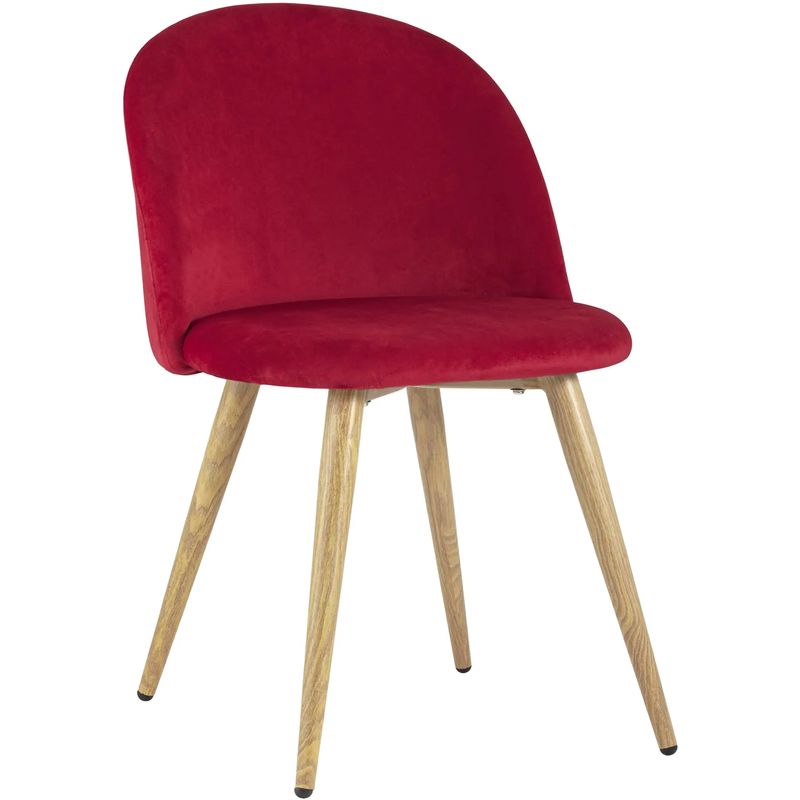Стул Miruna Chair II Красный Велюр Красный Древесина Стул Miruna Chair II Красный Велюр Красный Древесина в Костроме | Loft Concept