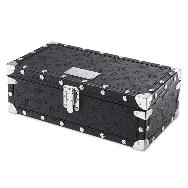 Шкатулка для часов Philipp Plein Watch Box No Limit Черный Серебряный в Костроме | Loft Concept 