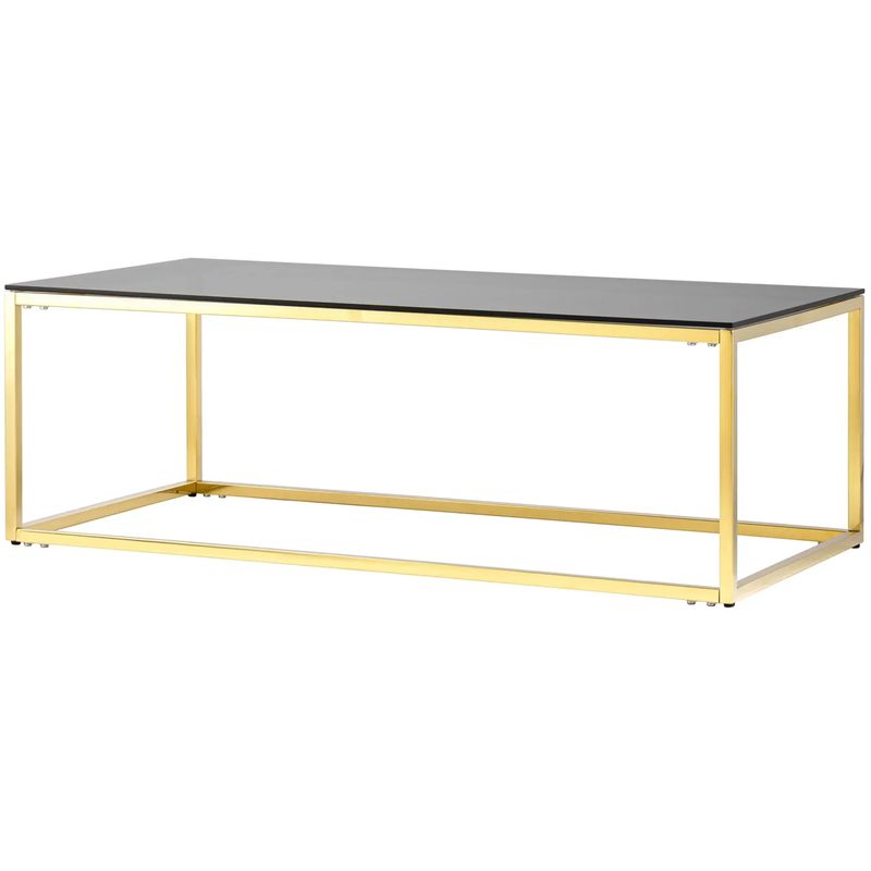 Столик кофейный Cassiani Collection Gold Золотой Стекло Смок Столик кофейный Cassiani Collection Gold Золотой Стекло Смок в Костроме | Loft Concept