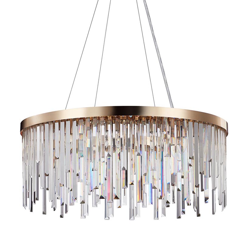 Люстра Bennett Chandelier gold матовое золото Прозрачный Люстра Bennett Chandelier gold матовое золото Прозрачный в Костроме | Loft Concept