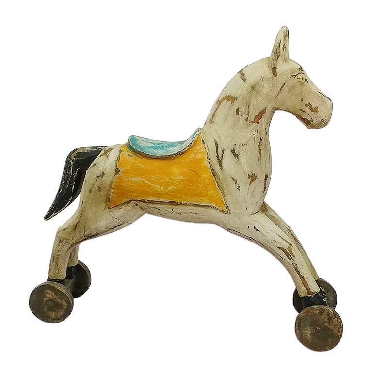 Статуэтка Wooden Horse Желтый Белый Статуэтка Wooden Horse Желтый Белый в Костроме | Loft Concept
